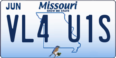 MO license plate VL4U1S