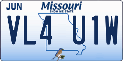 MO license plate VL4U1W