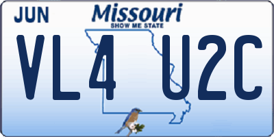 MO license plate VL4U2C