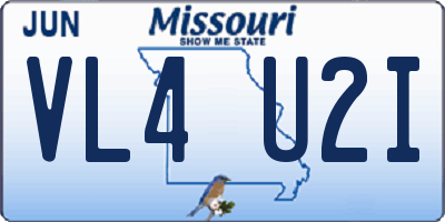 MO license plate VL4U2I