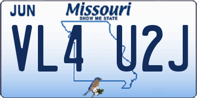 MO license plate VL4U2J