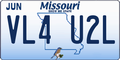 MO license plate VL4U2L