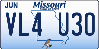 MO license plate VL4U3O