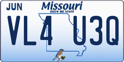 MO license plate VL4U3Q