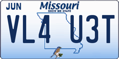 MO license plate VL4U3T