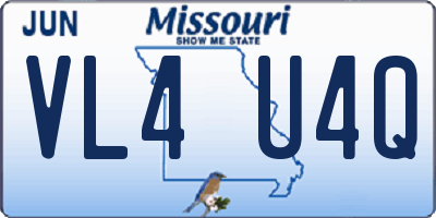MO license plate VL4U4Q