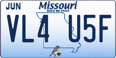 MO license plate VL4U5F
