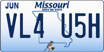 MO license plate VL4U5H