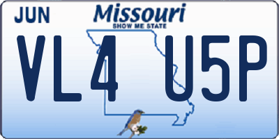 MO license plate VL4U5P