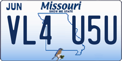MO license plate VL4U5U