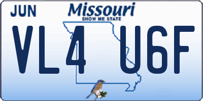 MO license plate VL4U6F