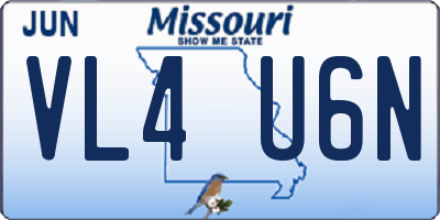 MO license plate VL4U6N