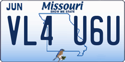 MO license plate VL4U6U