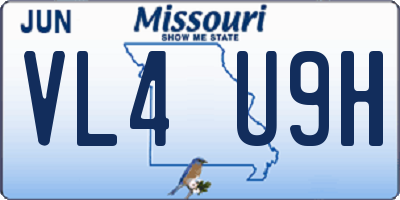MO license plate VL4U9H
