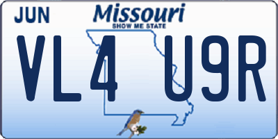 MO license plate VL4U9R