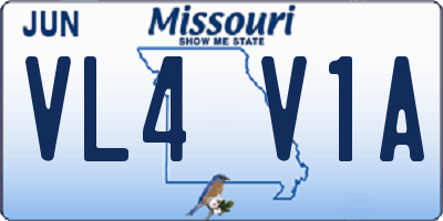 MO license plate VL4V1A