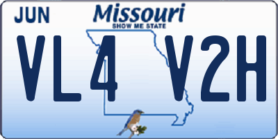 MO license plate VL4V2H