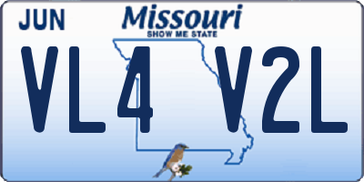 MO license plate VL4V2L