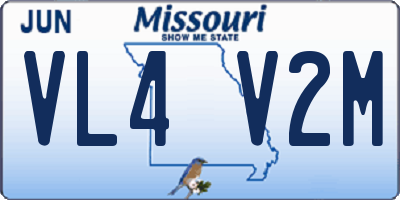 MO license plate VL4V2M