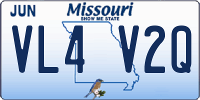 MO license plate VL4V2Q