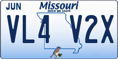 MO license plate VL4V2X