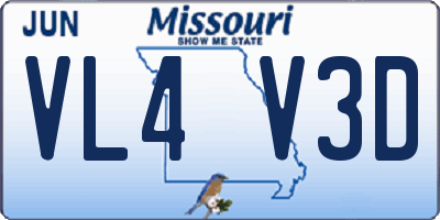 MO license plate VL4V3D