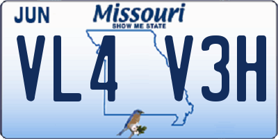 MO license plate VL4V3H