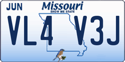 MO license plate VL4V3J