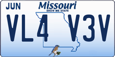 MO license plate VL4V3V