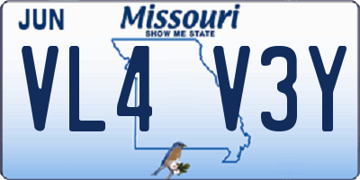 MO license plate VL4V3Y