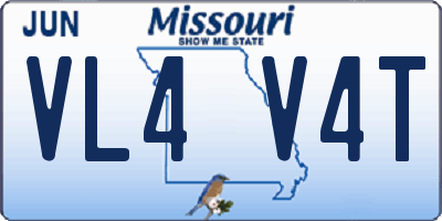 MO license plate VL4V4T