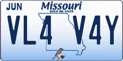 MO license plate VL4V4Y