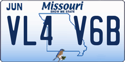 MO license plate VL4V6B