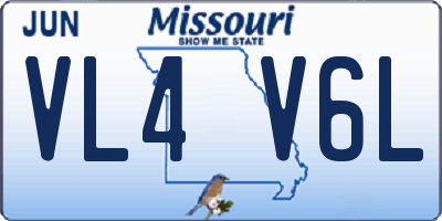 MO license plate VL4V6L
