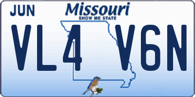 MO license plate VL4V6N