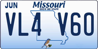 MO license plate VL4V6O