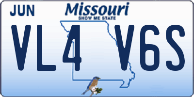 MO license plate VL4V6S
