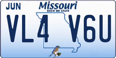 MO license plate VL4V6U