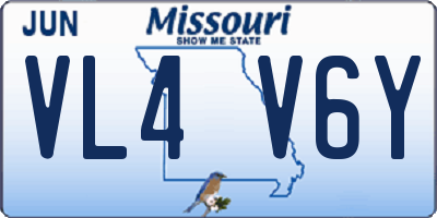 MO license plate VL4V6Y