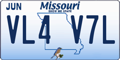MO license plate VL4V7L