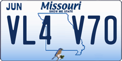MO license plate VL4V7O
