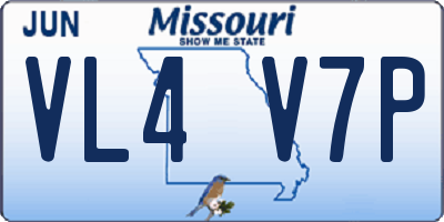 MO license plate VL4V7P