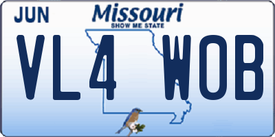 MO license plate VL4W0B