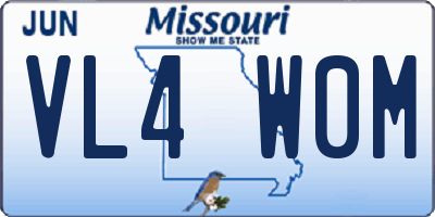 MO license plate VL4W0M