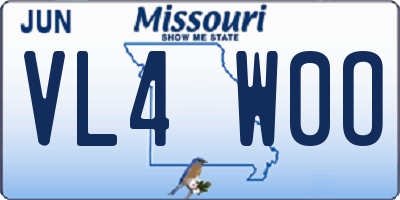 MO license plate VL4W0O