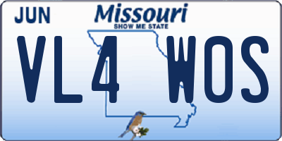 MO license plate VL4W0S