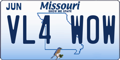 MO license plate VL4W0W