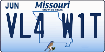 MO license plate VL4W1T