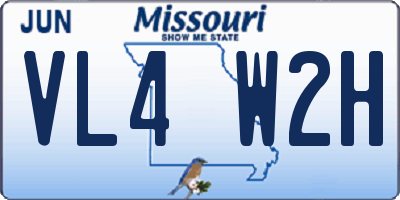 MO license plate VL4W2H