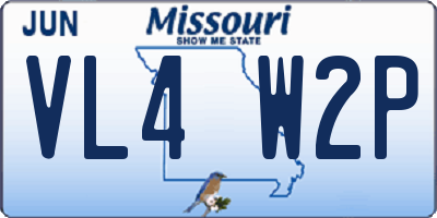 MO license plate VL4W2P